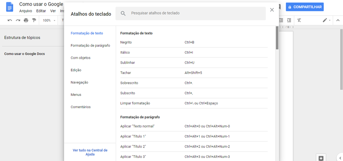 Como usar o Google Docs, editor de texto online