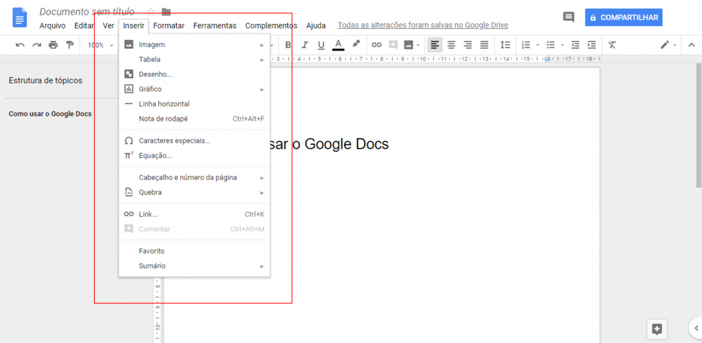 Como usar o Google Docs